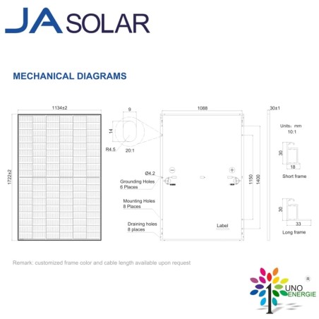 Modulo fotovoltaico JASOLAR 415W cornice nera serie GR - JAM54S30-415/GR