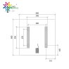 400WATT PANNELLO INFRAROSSI RADIANTE VETRO BIANCO 60X60 ONDA LUNGA