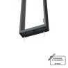 Paletto da giardino Solare Nero con Sensore di Mov. 80cm serie VELA TEMPERATURA COLORE LUCE 4000K