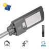 Armatura LED Solare 4000K 4000 lm, Autonomia 12 ore, con Telecomando e Braccio