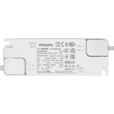 Pannello LED 60x60 42W CCT Bianco Variabile UGR19 - PHILIPS CertaDrive