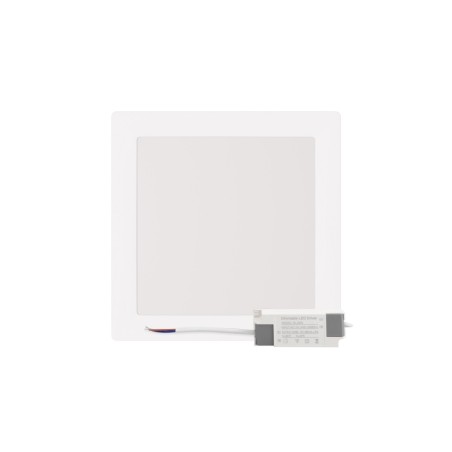 Plafoniera LED Quadrata 20W 2.000lm no Flickering 225x225mm - Dimmerabile