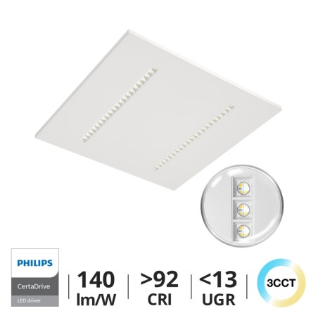 Pannello LED 60x60 28W, 36W, 42W, CCT, CRI92 UGR13, PHILIPS CertaDrive