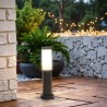 Paletto da Giardino 40cm, Acciaio Inox NERO, IK06, IP54, base E27