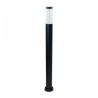 Paletto da Giardino 100cm, acciaio inox NERO, IK06, IP54, base E27