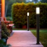 Paletto da Giardino 100cm, acciaio inox NERO, IK06, IP54, base E27