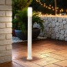 Paletto da Giardino 100cm, acciaio inox BIANCO, IK06, IP54, base E27