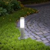 Paletto da Giardino 40cm, acciaio inox GRIGIO, IK06, IP54, base E27
