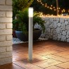 Paletto da Giardino 100cm, acciaio INOX, GRIGIO, IK06, IP54, base E27