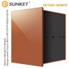 Modulo Fv Sunket monocristallino 360Wp, colore arancione, RAL 8001, celle TOPCon 16 bus bar.