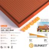 Modulo Fv Sunket monocristallino 360Wp, colore arancione, RAL 8001, celle TOPCon 16 bus bar.