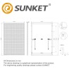 Modulo Fv Sunket monocristallino 360Wp, colore arancione, RAL 8001, celle TOPCon 16 bus bar.