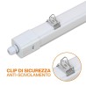 Plafoniera LED Stagna 150cm 48W, 120lm/w, IK08, IP66, CCT