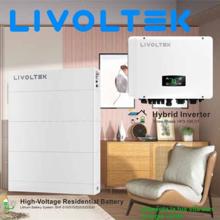 KIT TRIFSE DA 10kW + ACCUMULO DA 5/10/15/20/25/30kWh IP65 LOVOLTEK